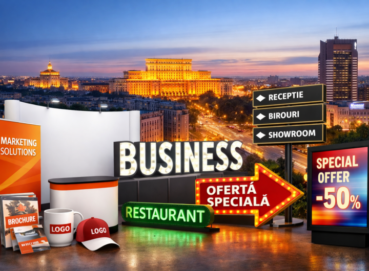 Imagine ilustrativă pentru un articol despre alegerea unui partener de producție publicitară în București.